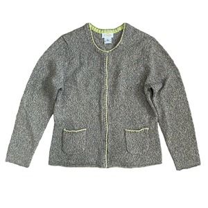 Talbots Cardigan Wool Angora Sweater Snaps XL